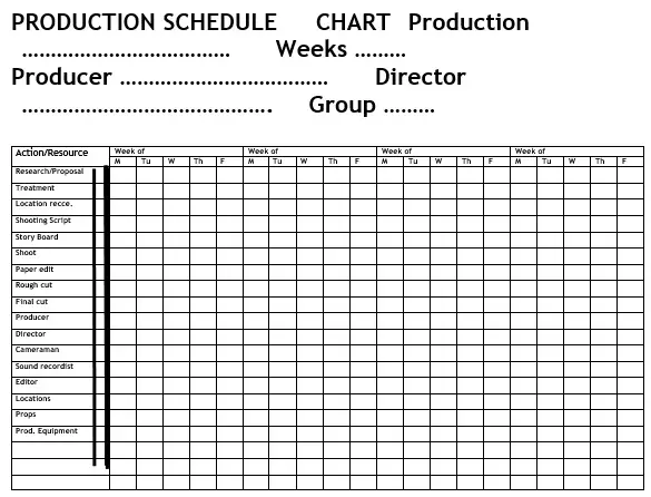 20 Free Production Schedule Templates Excel Word Best Collections