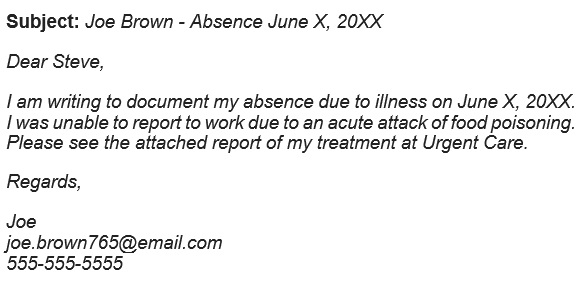 professional sick leave email 6