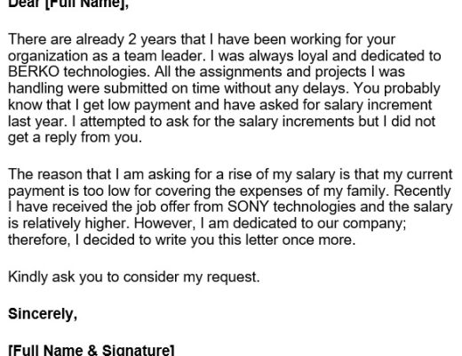 salary increase letter example