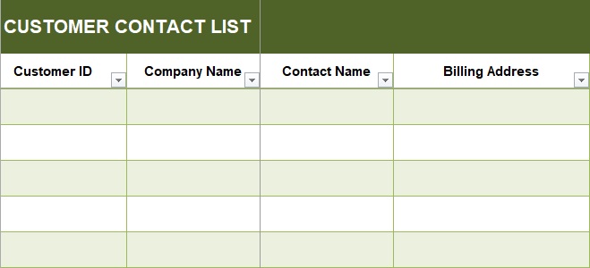 free CRM template 1