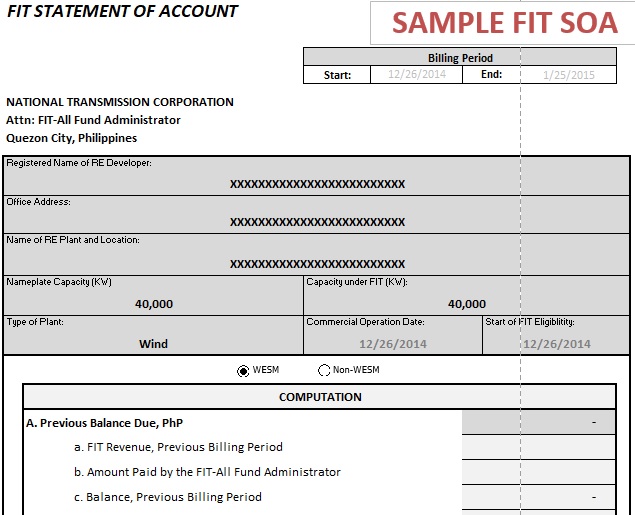 free account statement template 7