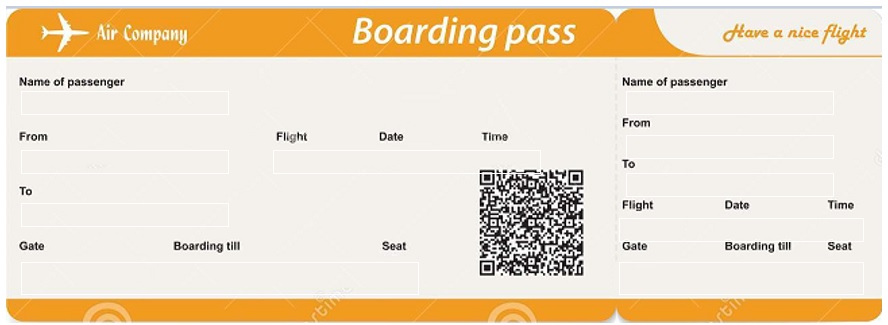 free boarding pass template word