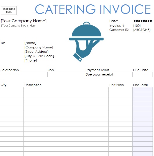 free catering invoice template 5