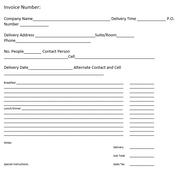 free catering quotation template