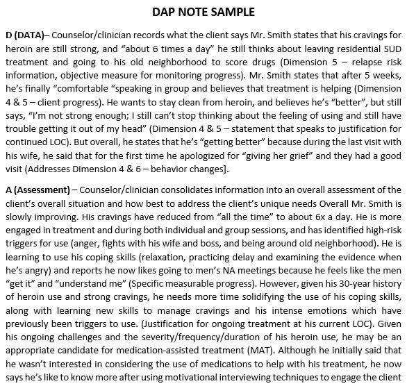 free dap notes template 3