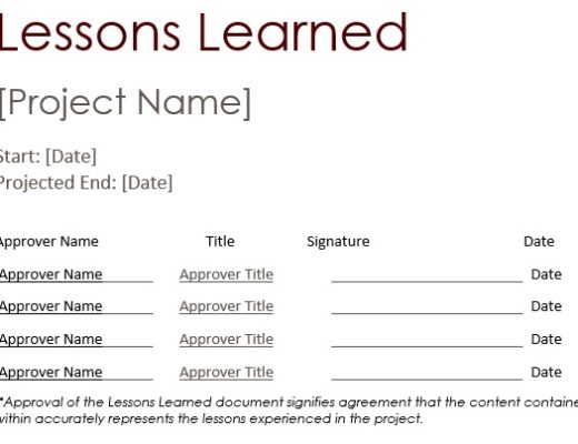 free lessons learned template 6