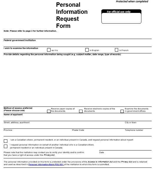 free personal information form 7