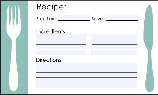 free recipe card template 14