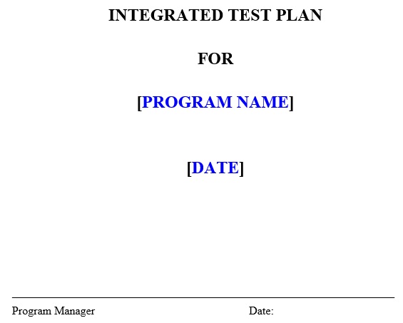 free software test plan template