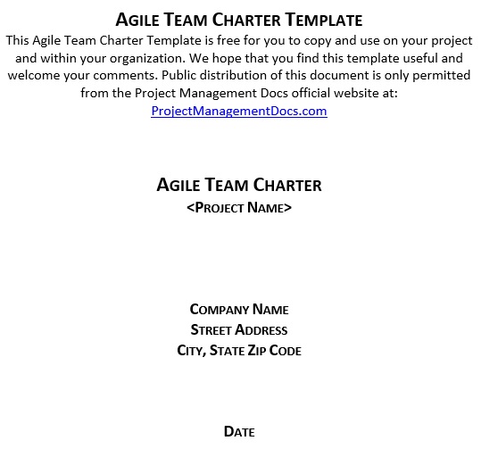 free team charter template 9