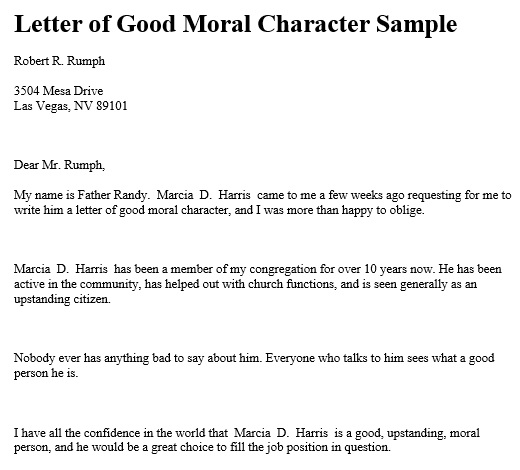 letter of good moral character sample