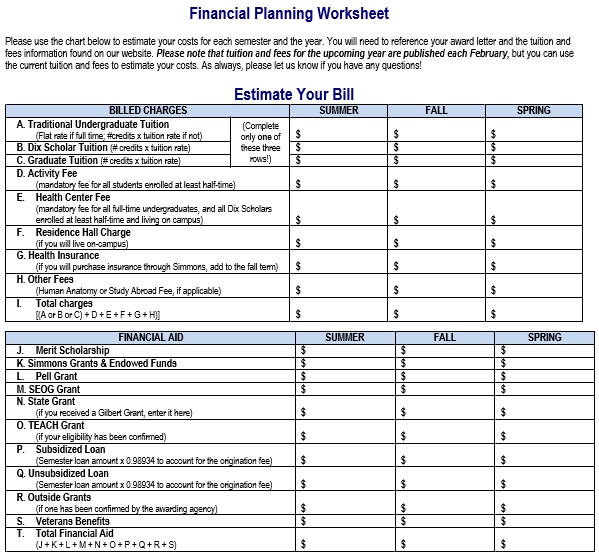 printable money management worksheet 1