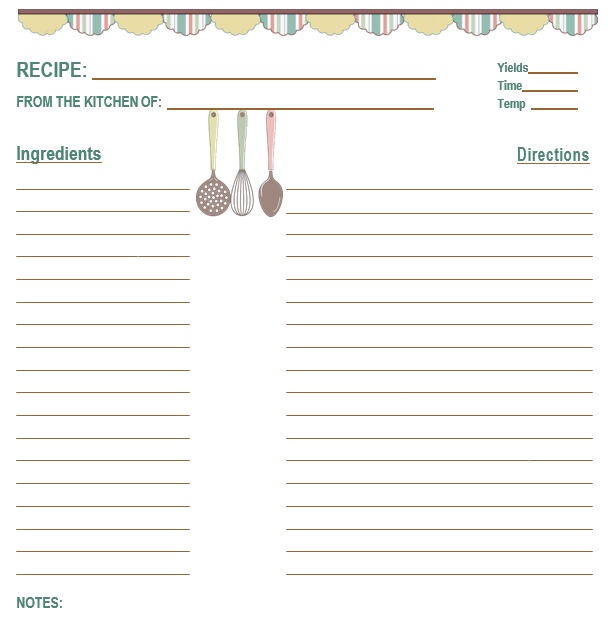 printable recipe book template 10