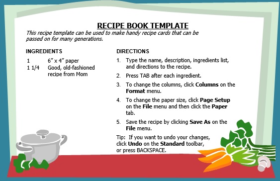 printable recipe book template 13