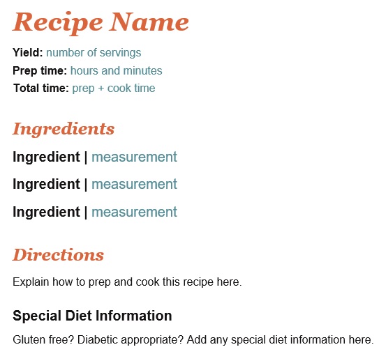 printable recipe book template 2