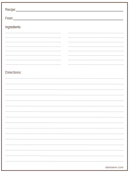 printable recipe book template 7