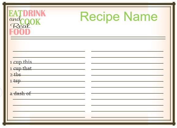printable recipe book template 8