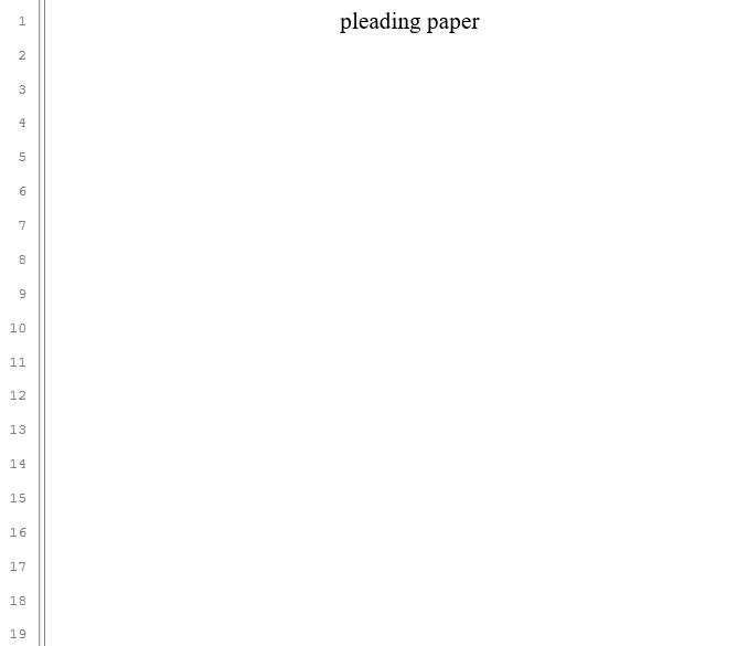 blank pleading paper template