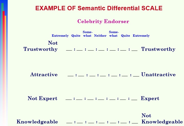 example of semantic differential scale