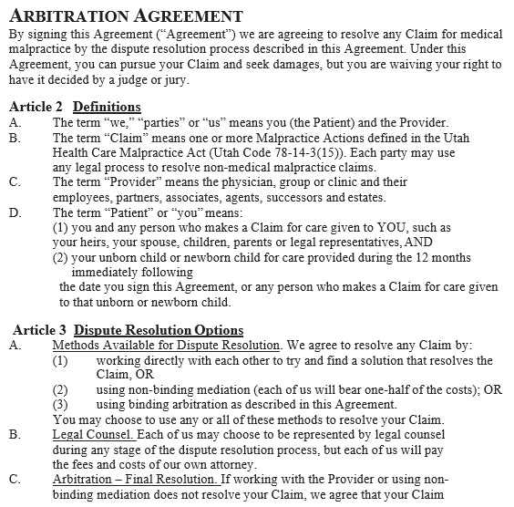 free arbitration agreement template 3