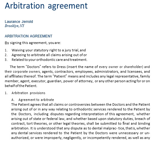 free arbitration agreement template 6