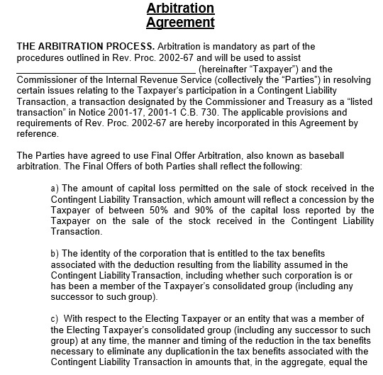 free arbitration agreement template