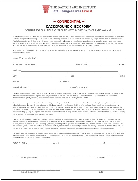 free background check form 3