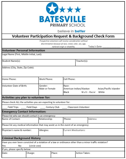 free background check form 6