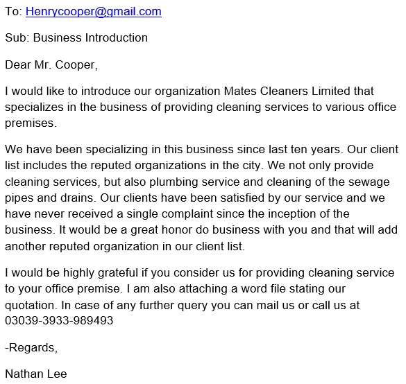 free business introduction letter 3