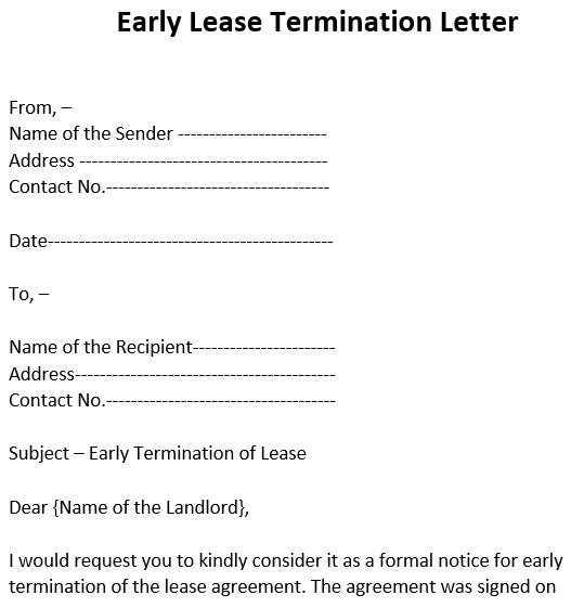 free early lease termination letter 2