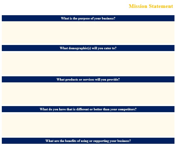 free mission statement template 6