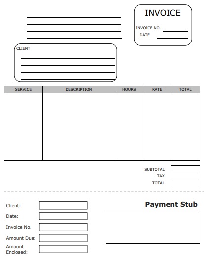 free pay stub template 6