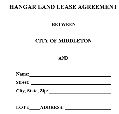 hangar land lease agreement template