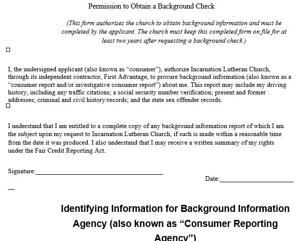 printable background check form
