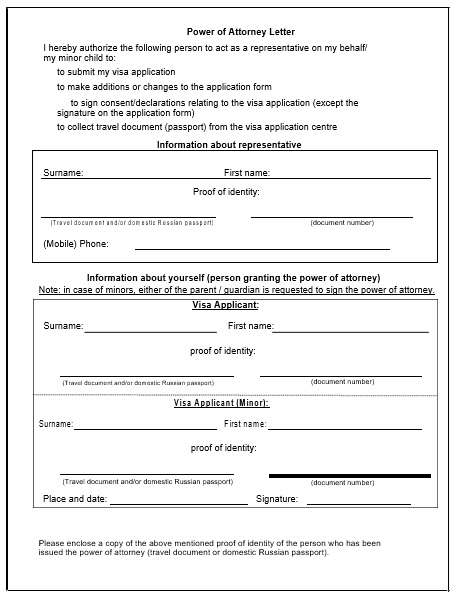 printable power of attorney letter