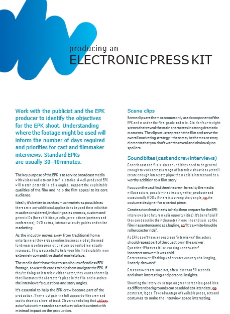 electronic press kit template