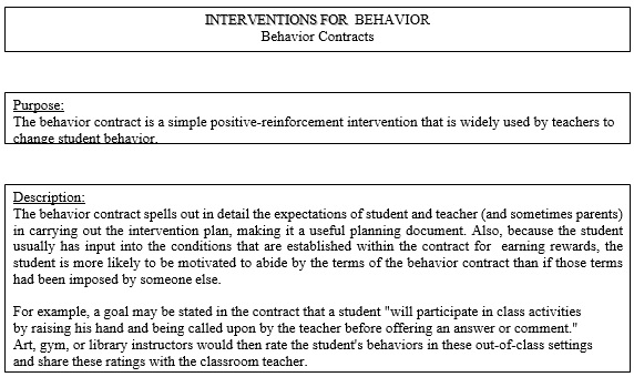 free behavior contract template 5