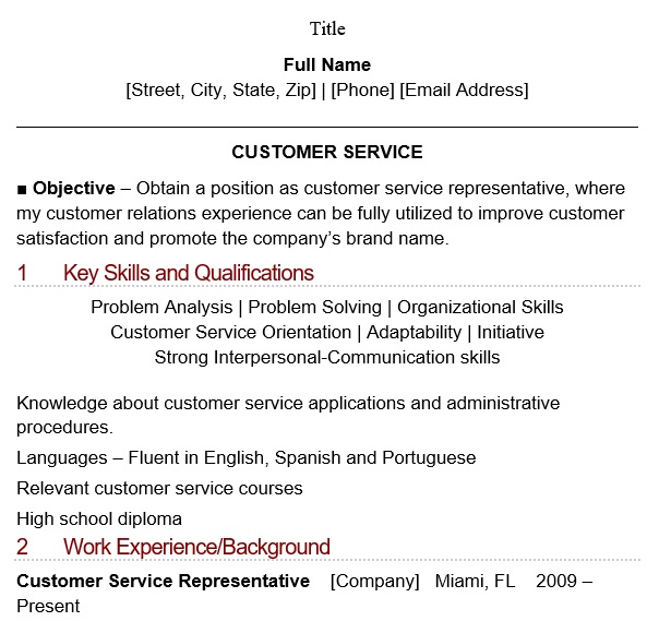 free customer service resume template 17