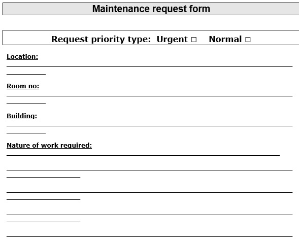 free fillable maintenance request form