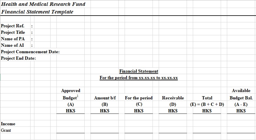 free financial statement template 10