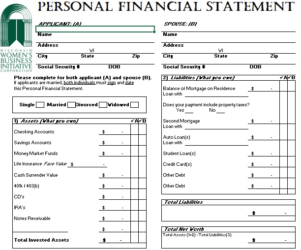 free financial statement template 3