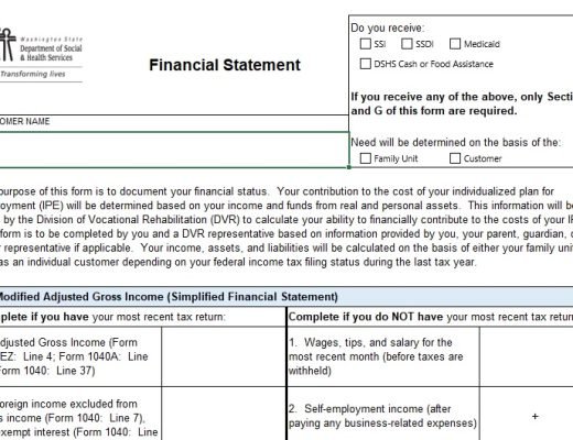 free financial statement template 8
