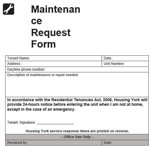 free maintenance request form 4