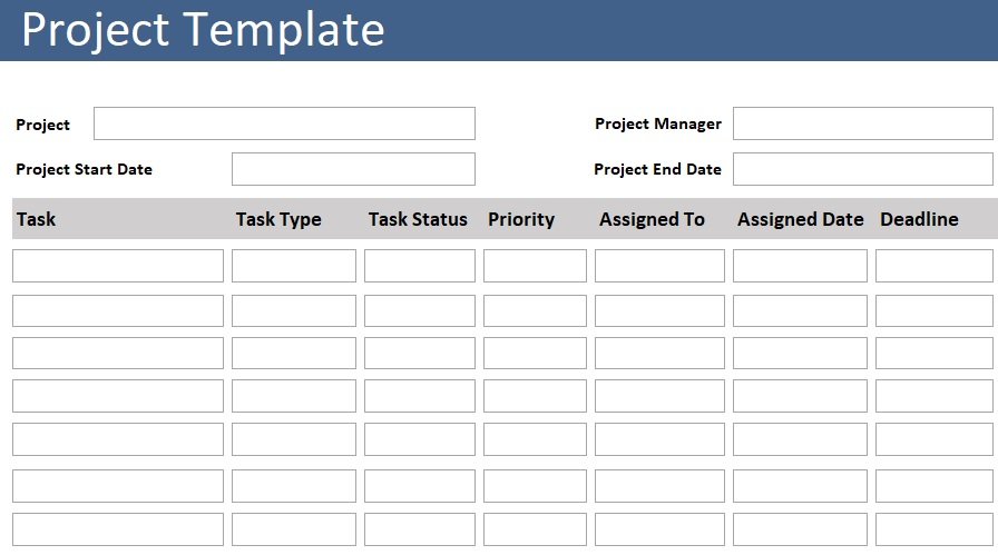 free multiple project tracking template 12