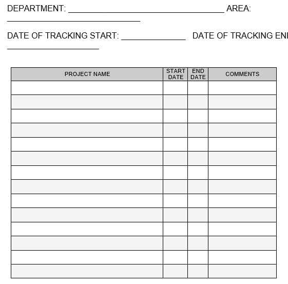 free multiple project tracking template 5
