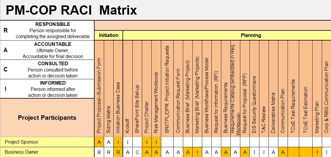pm cop raci matrix template