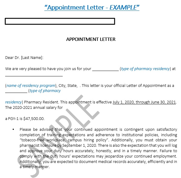 printable appointment letter 1