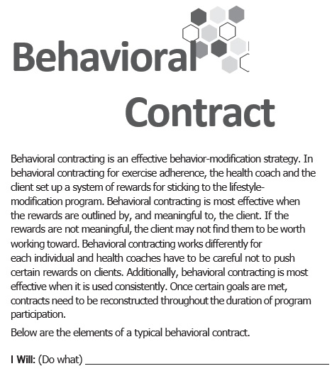 printable behavior contract template