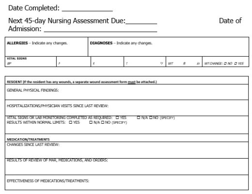 printable nursing assessment form 4