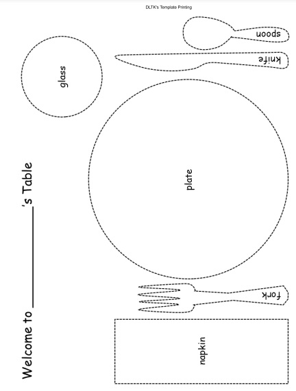 printable place setting template 10